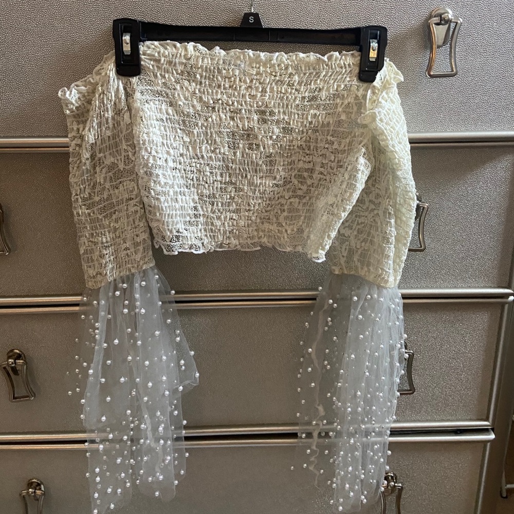 Off the shoulder crop top